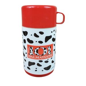 Vtg 101 Dalmatians Plastic Lunch Thermos Disney Movie Puppy Dog Spot